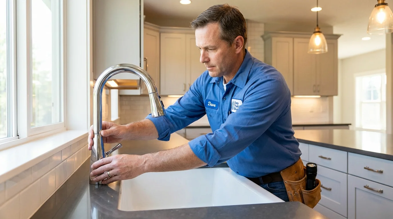 Kitchen faucet installation by Johns Plumbing LLC in Chevy Chase