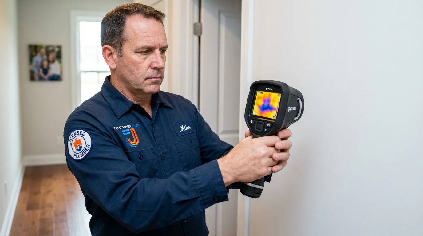 Thermal imaging leak detection by Johns Plumbing LLC in Chevy Chase